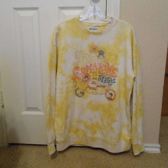 The Beatles Tie Dye Yellow Submarine Sweatshirt - Picture 1 of 10